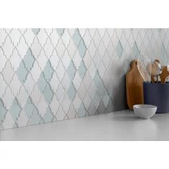 Fleur Affodill 11.18 in. x 11.89 in. Floral Polished Glass Mosaic Tile ( 0.923 sq. ft./Each) by EMSER TILE -EMSER TILE store affodill emser tile glass tile 1693582 31 1000