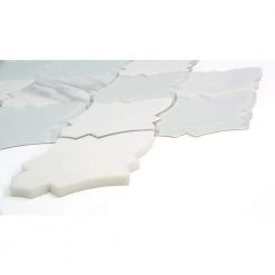 Fleur Affodill 11.18 in. x 11.89 in. Floral Polished Glass Mosaic Tile ( 0.923 sq. ft./Each) by EMSER TILE -EMSER TILE store affodill emser tile glass tile 1693582 4f 1000