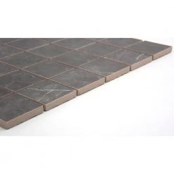 Sterlina Asphalt 11.69 in. x 11.69 in. Squares Matte Porcelain Mosaic Tile (0.949 sq. ft./Each) by EMSER TILE -EMSER TILE store asphalt emser tile mosaic tile 1879635 4f 1000