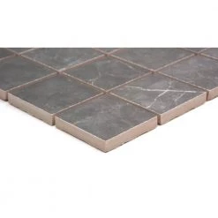 Sterlina Asphalt 11.69 in. x 11.69 in. Squares Matte Porcelain Mosaic Tile (0.949 sq. ft./Each) by EMSER TILE -EMSER TILE store asphalt emser tile mosaic tile 1879635 c3 1000