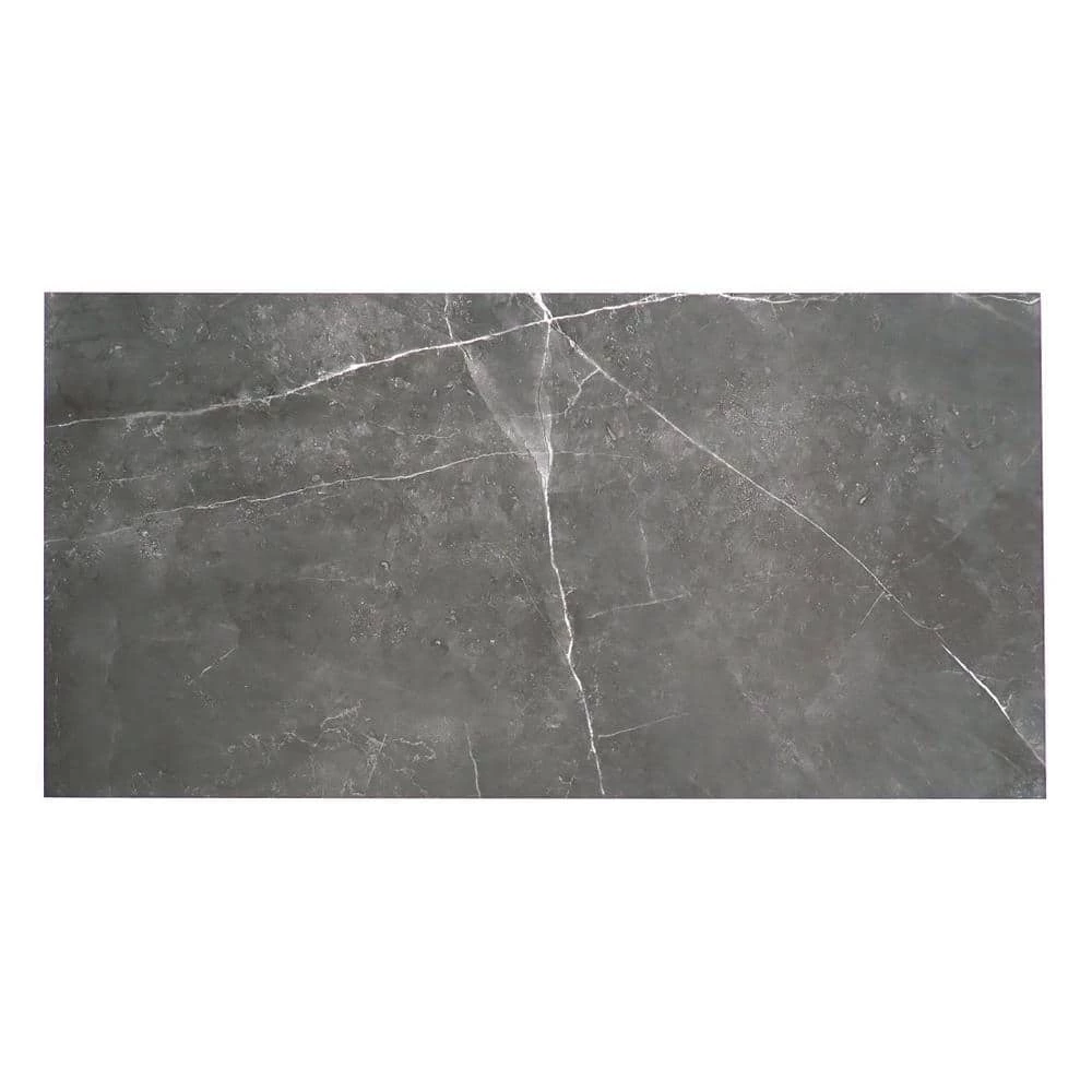 Sterlina Asphalt 23.62 in. x 23.62 in. Polished Marble Look Porcelain Floor and Wall Tile (15.5 sq. ft./Case) by EMSER TILE 7 Sterlina Asphalt 23.62 in. x 23.62 in. Polished Marble Look Porcelain Floor and Wall Tile (15.5 sq. ft./Case) by EMSER TILE - Image 5