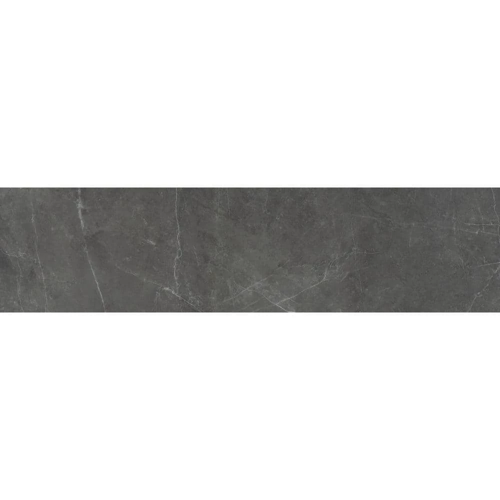 Sterlina Asphalt 2.76 in. x 11.81 in. Polished Porcelain Single Bullnose Tile by EMSER TILE 3 Sterlina Asphalt 2.76 in. x 11.81 in. Polished Porcelain Single Bullnose Tile by EMSER TILE