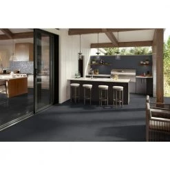 Rhythm Black 11.22 in. x 12.95 in. Matte Stone Look Porcelain Floor and Wall Tile (10.752 sq. ft./Case) by EMSER TILE -EMSER TILE store black emser tile porcelain tile 1885621 a0 1000