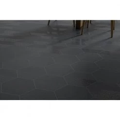Rhythm Black 11.22 in. x 12.95 in. Matte Patterned Look Porcelain Wall Tile (10.752 sq. ft./Case) by EMSER TILE -EMSER TILE store black m emser tile porcelain tile 1885648 44 1000