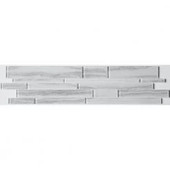 Zen Calm 5.91 in. x 23.54 in. x 6mm Glass Mesh-Mounted Mosaic Tile (0.97 sq. ft.) by EMSER TILE