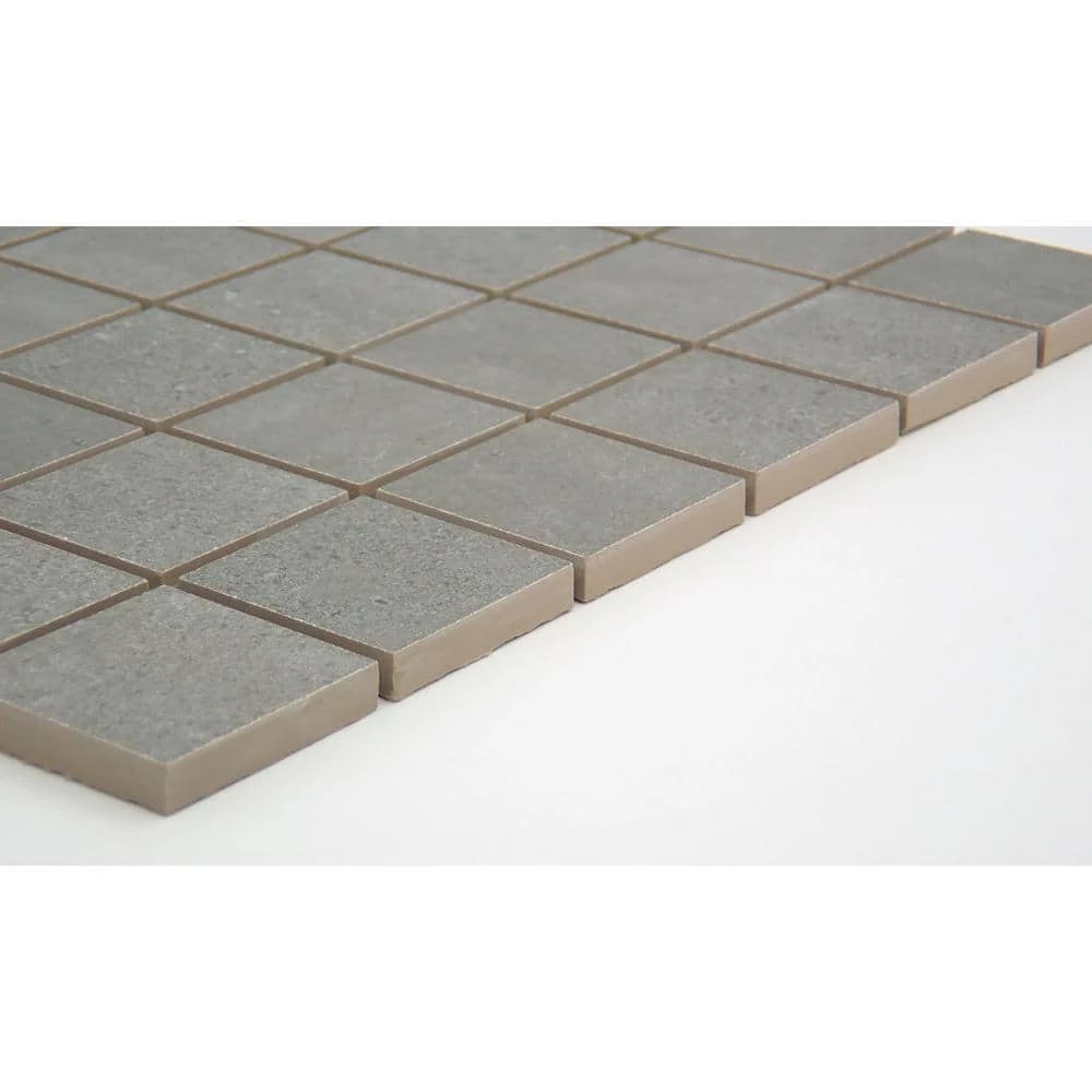 Porto II Charcoal 11.69 in. x 11.69 in. Squares Matte Porcelain Mosaic Tile (0.949 sq. ft./Each) by EMSER TILE 6 Porto II Charcoal 11.69 in. x 11.69 in. Squares Matte Porcelain Mosaic Tile (0.949 sq. ft./Each) by EMSER TILE - Image 4