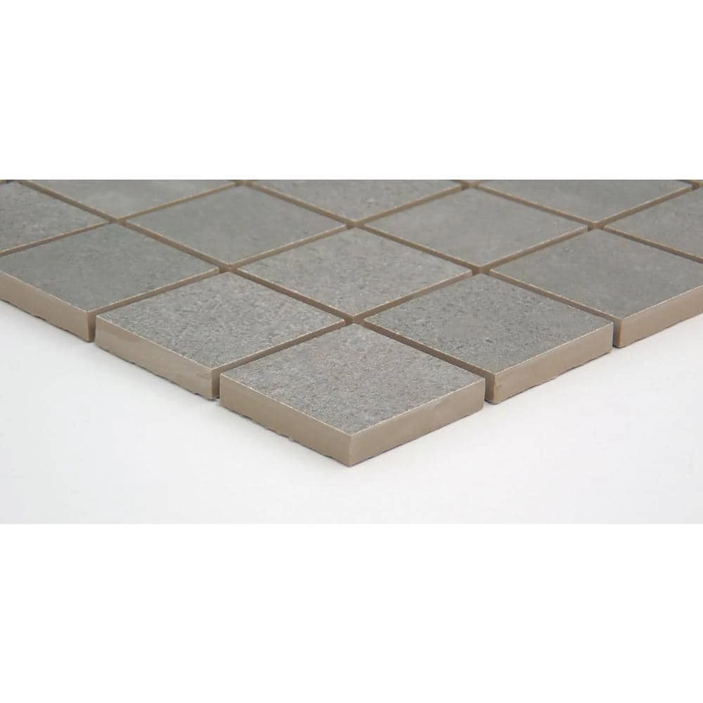 Porto II Charcoal 11.69 in. x 11.69 in. Squares Matte Porcelain Mosaic Tile (0.949 sq. ft./Each) by EMSER TILE 5 Porto II Charcoal 11.69 in. x 11.69 in. Squares Matte Porcelain Mosaic Tile (0.949 sq. ft./Each) by EMSER TILE - Image 3
