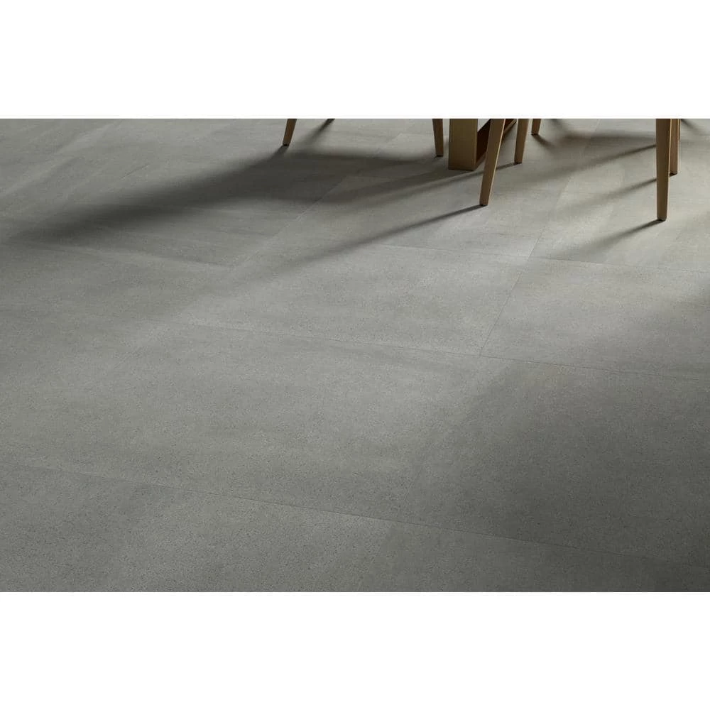 Porto Li Charcoal 23.62 in. x 23.62 in. Matte Porcelain Concrete Look Floor and Wall Tile (15.5 sq. ft./Case) by EMSER TILE 4 Porto Li Charcoal 23.62 in. x 23.62 in. Matte Porcelain Concrete Look Floor and Wall Tile (15.5 sq. ft./Case) by EMSER TILE - Image 2