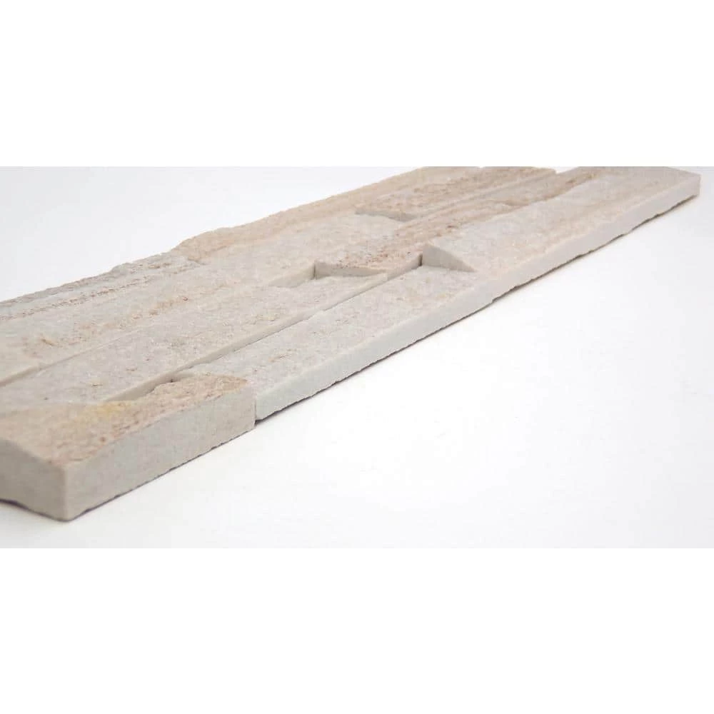 Slate Cream Gold 6 in. x 24 in. Stacked Quartzite Wall Tile by EMSER TILE 6 Slate Cream Gold 6 in. x 24 in. Stacked Quartzite Wall Tile by EMSER TILE - Image 4