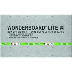 WonderBoard Lite 1/4 in. x 3 ft. x 5 ft. 5 ft. Backer Board by Custom Building Products