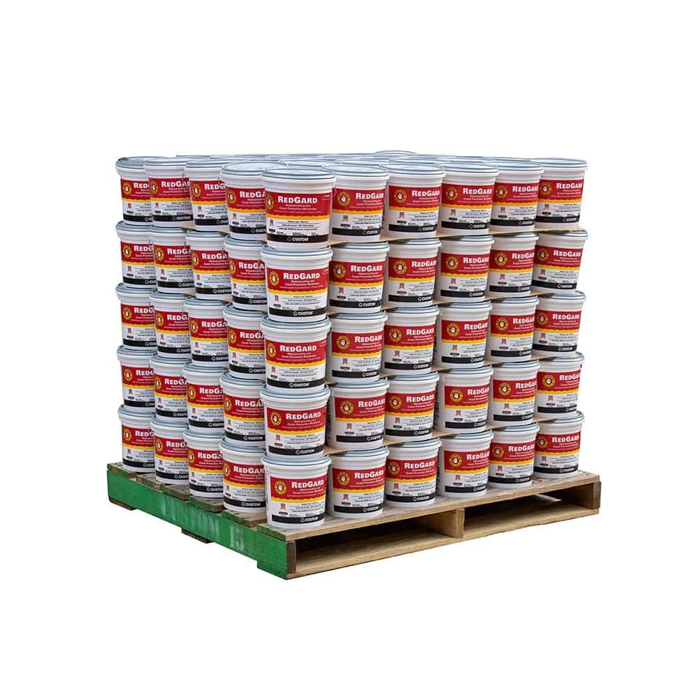RedGard 1 Gal. Waterproofing and Crack Prevention Membrane (75 buckets / pallet) by Custom Building Products 2 RedGard 1 Gal. Waterproofing and Crack Prevention Membrane (75 buckets / pallet) by Custom Building Products
