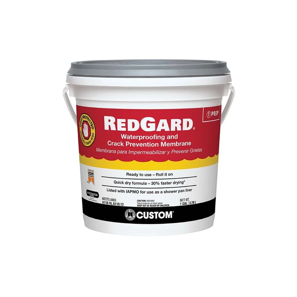 RedGard 1 Gal. Waterproofing and Crack Prevention Membrane (75 buckets / pallet) by Custom Building Products 3 RedGard 1 Gal. Waterproofing and Crack Prevention Membrane (75 buckets / pallet) by Custom Building Products - Image 2