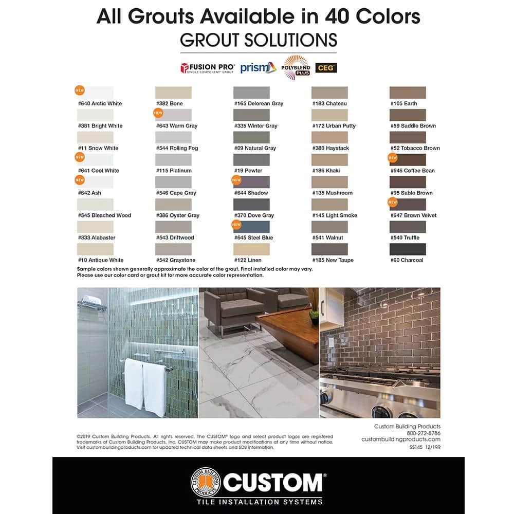 Grout Solutions Color Sample Kit - 40 Colors by Custom Building Products 4 Grout Solutions Color Sample Kit - 40 Colors by Custom Building Products - Image 2