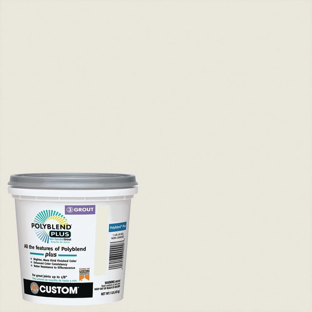 Polyblend Plus #381 Bright White 1 lb. Non-Sanded Grout by Custom Building Products 3 Polyblend Plus #381 Bright White 1 lb. Non-Sanded Grout by Custom Building Products