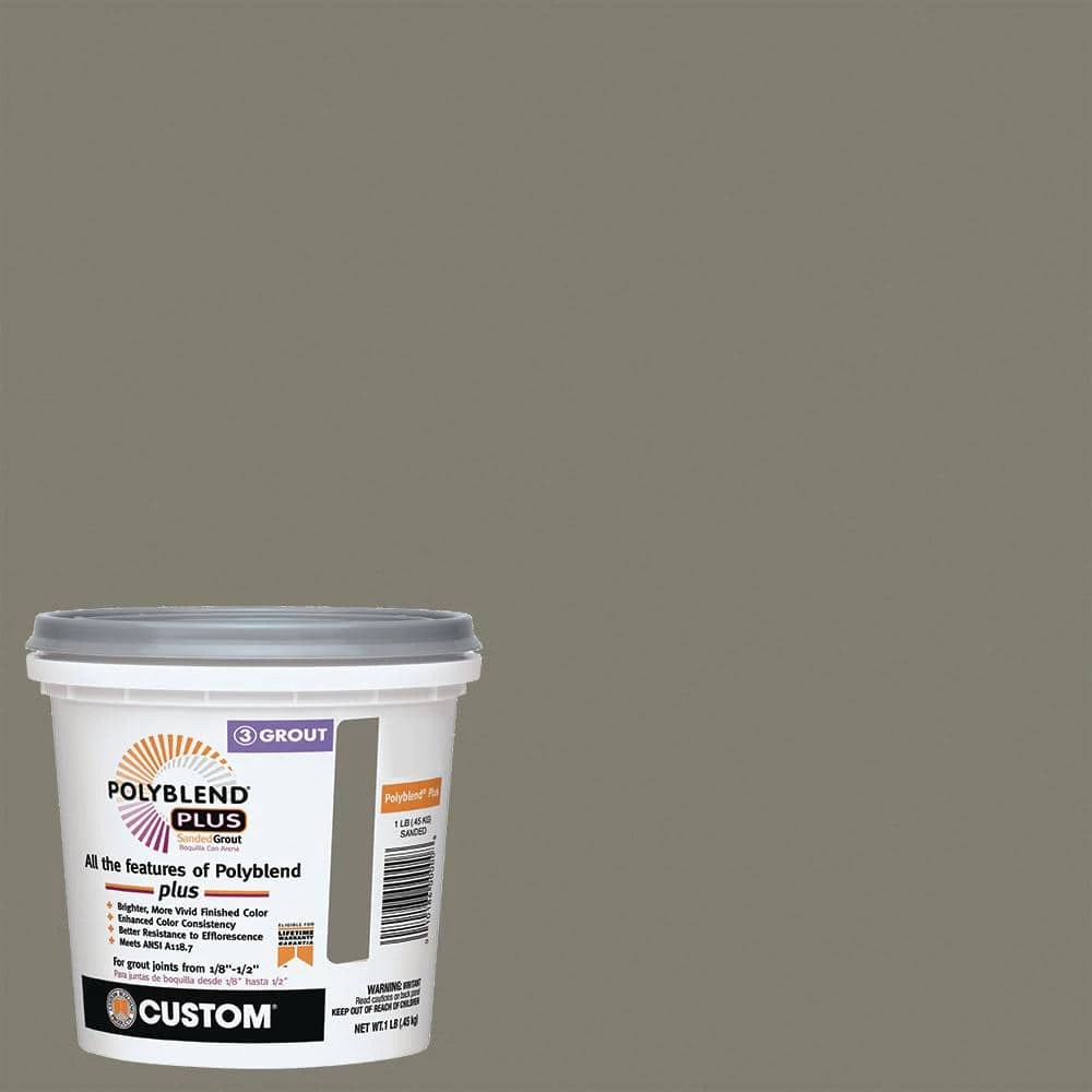 Polyblend Plus #09 Natural Gray 1 lb. Sanded Grout by Custom Building Products 3 Polyblend Plus #09 Natural Gray 1 lb. Sanded Grout by Custom Building Products