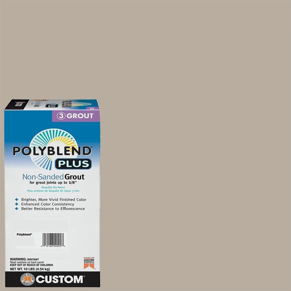 Polyblend Plus #386 Oyster Gray 10 lb. Unsanded Grout by Custom Building Products 3 Polyblend Plus #386 Oyster Gray 10 lb. Unsanded Grout by Custom Building Products
