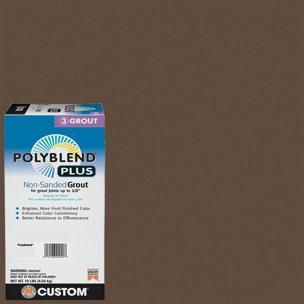 Polyblend Plus #646 Coffee Bean 10 lb. Unsanded Grout by Custom Building Products 3 Polyblend Plus #646 Coffee Bean 10 lb. Unsanded Grout by Custom Building Products