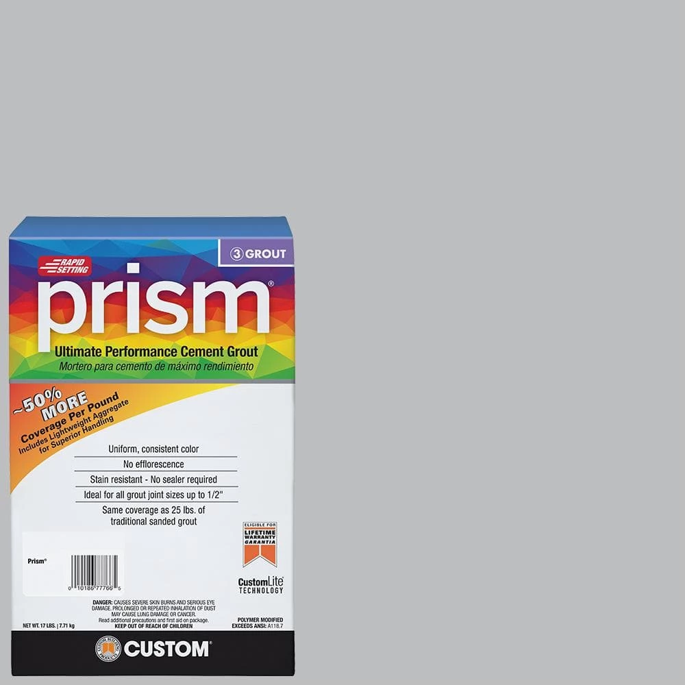 Prism #115 Platinum 17 lb. Grout by Custom Building Products 3 Prism #115 Platinum 17 lb. Grout by Custom Building Products