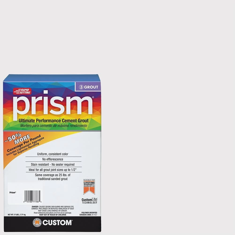Prism #642 Ash 17 lb. Grout by Custom Building Products 3 Prism #642 Ash 17 lb. Grout by Custom Building Products