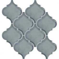 Morocco Dove 10.24 in. x 10.63 in. Glossy Ceramic Mosaic Tile- (0.76 sq. ft./Piece) by EMSER TILE
