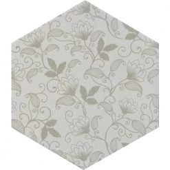 Bauhaus Floral 9.06 in. x 10.47 in. Matte Patterned Look Porcelain Floor and Wall Tile (5.39 sq. ft./Case) by EMSER TILE -EMSER TILE store floral emser tile porcelain tile 1944118 44 1000