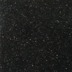 Granite Galaxy Black Polished 12.01 in. x 12.01 in. Granite Floor and Wall Tile (1 sq. ft.) by EMSER TILE