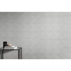 Vertigo White Chevron 10 in. x 30 in. Ceramic Wall Tile (14.12 sq. ft. / case) by EMSER TILE -EMSER TILE store glazed white emser tile ceramic tile 1419971 31 1000
