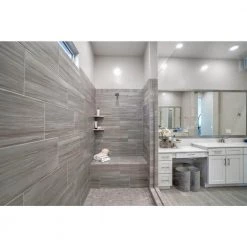 Ciudad Gray 11.81 in. x 23.62 in. Matte Stone Look Ceramic Floor & Wall Tile ( 19.35 sq. ft./Case) by EMSER TILE -EMSER TILE store gray emser tile ceramic tile 1888128 c3 1000