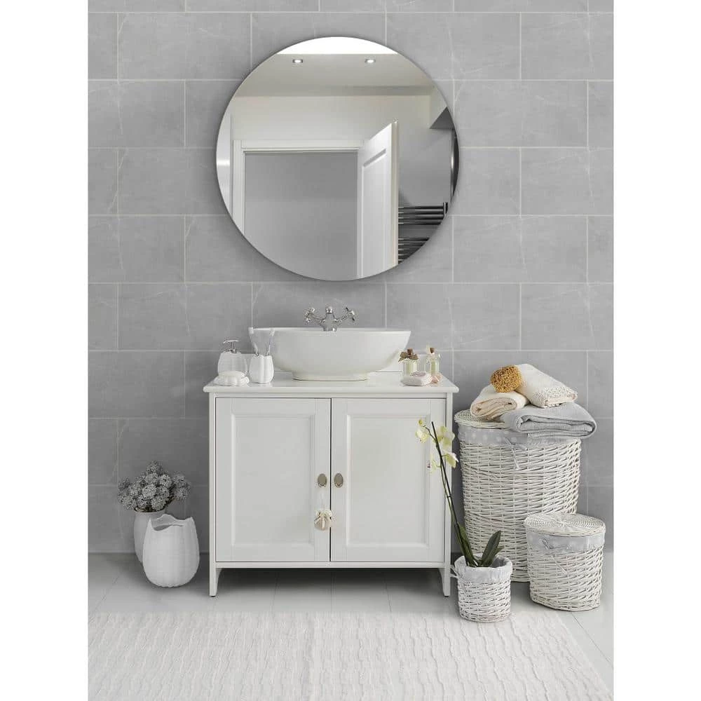 Sterlina Gray 11.81 in. x 23.62 in. Matte Marble Look Porcelain Floor and Wall Tile (15.504 sq. ft./Case) by EMSER TILE 4 Sterlina Gray 11.81 in. x 23.62 in. Matte Marble Look Porcelain Floor and Wall Tile (15.504 sq. ft./Case) by EMSER TILE - Image 2