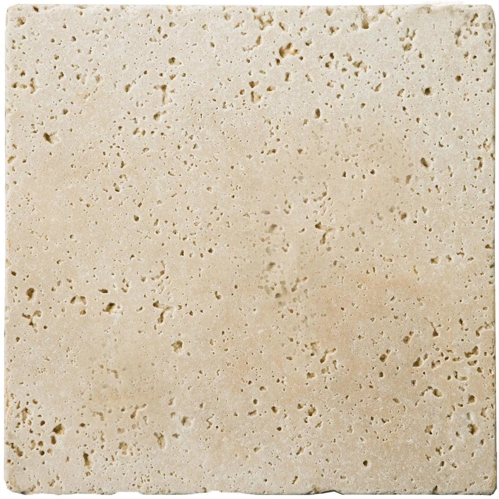 Trav Fontane Tumbled Ivory Classic 3.94 in. x 3.94 in. Travertine Wall Tile by EMSER TILE 3 Trav Fontane Tumbled Ivory Classic 3.94 in. x 3.94 in. Travertine Wall Tile by EMSER TILE