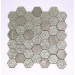 Glitz Joy 11.81 in. x 11.97 in. Honeycomb Glossy Glass Mosaic Tile (0.982 sq. ft./Each) by EMSER TILE 14 Glitz Joy 11.81 in. x 11.97 in. Honeycomb Glossy Glass Mosaic Tile (0.982 sq. ft./Each) by EMSER TILE -EMSER TILE store joy emser tile glass tile 1554275 1f 1000