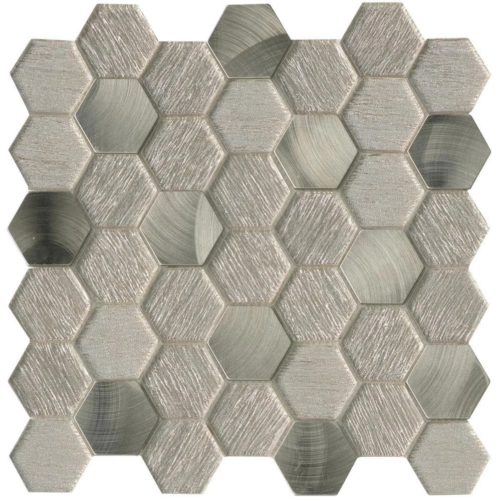 Glitz Joy 11.81 in. x 11.97 in. Honeycomb Glossy Glass Mosaic Tile (0.982 sq. ft./Each) by EMSER TILE 3 Glitz Joy 11.81 in. x 11.97 in. Honeycomb Glossy Glass Mosaic Tile (0.982 sq. ft./Each) by EMSER TILE