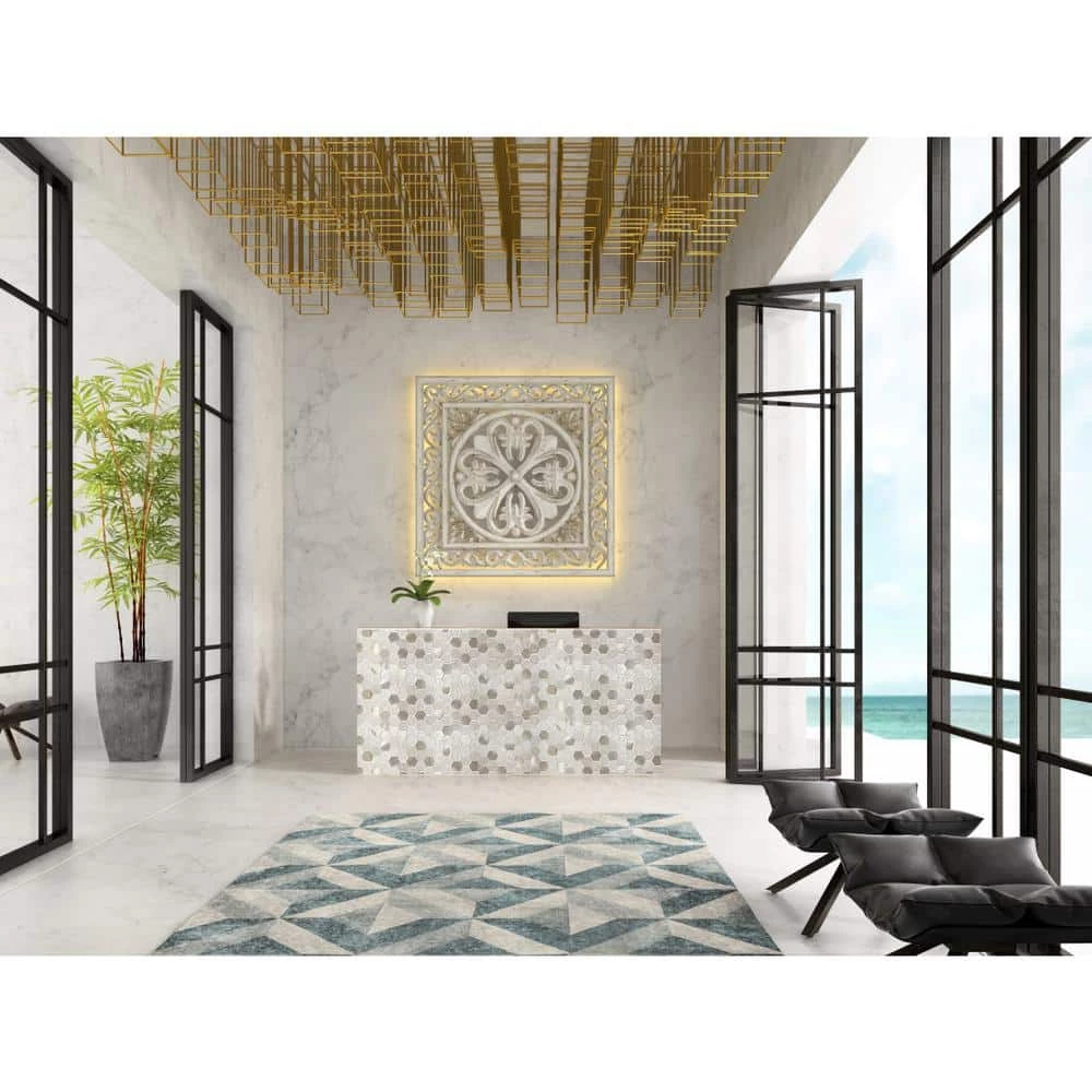 Glitz Joy 11.81 in. x 11.97 in. Honeycomb Glossy Glass Mosaic Tile (0.982 sq. ft./Each) by EMSER TILE 4 Glitz Joy 11.81 in. x 11.97 in. Honeycomb Glossy Glass Mosaic Tile (0.982 sq. ft./Each) by EMSER TILE - Image 2