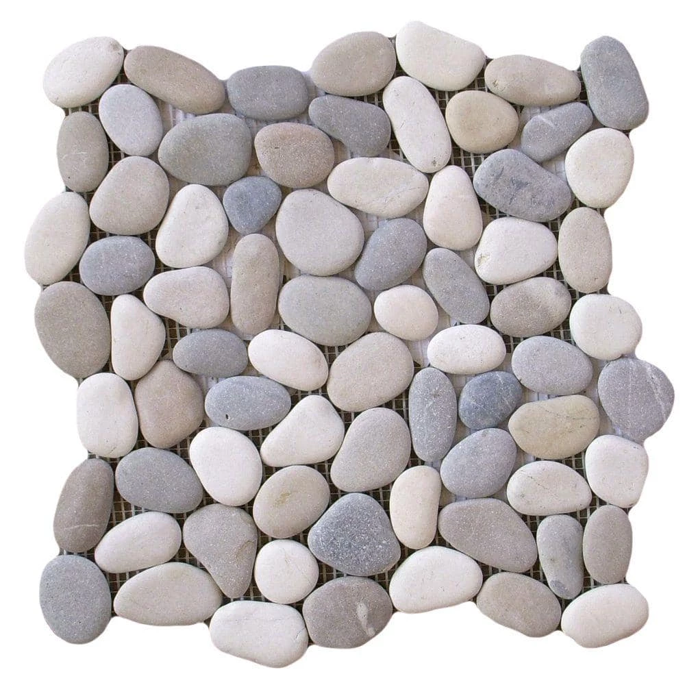Flat Venetian Medici 12 in. x 12 in. x 9.65 mm Pebble Blend Mesh-Mounted Mosaic Tile (1 sq. ft / piece) by EMSER TILE 3 Flat Venetian Medici 12 in. x 12 in. x 9.65 mm Pebble Blend Mesh-Mounted Mosaic Tile (1 sq. ft / piece) by EMSER TILE