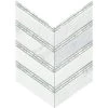 Intrigue Mirror 11.64 in. x 12.19 in. Chevron Polished Marble Mosaic Tile (0.985 sq. ft./Each) by EMSER TILE -EMSER TILE store mirror emser tile marble tile 1599174 64 1000