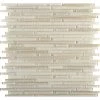 Infinity Natural Glossy 11.73 in. x 11.73 in. x 4mm Glass Mesh-Mounted Mosaic Tile (0.96 sq. ft.) by EMSER TILE