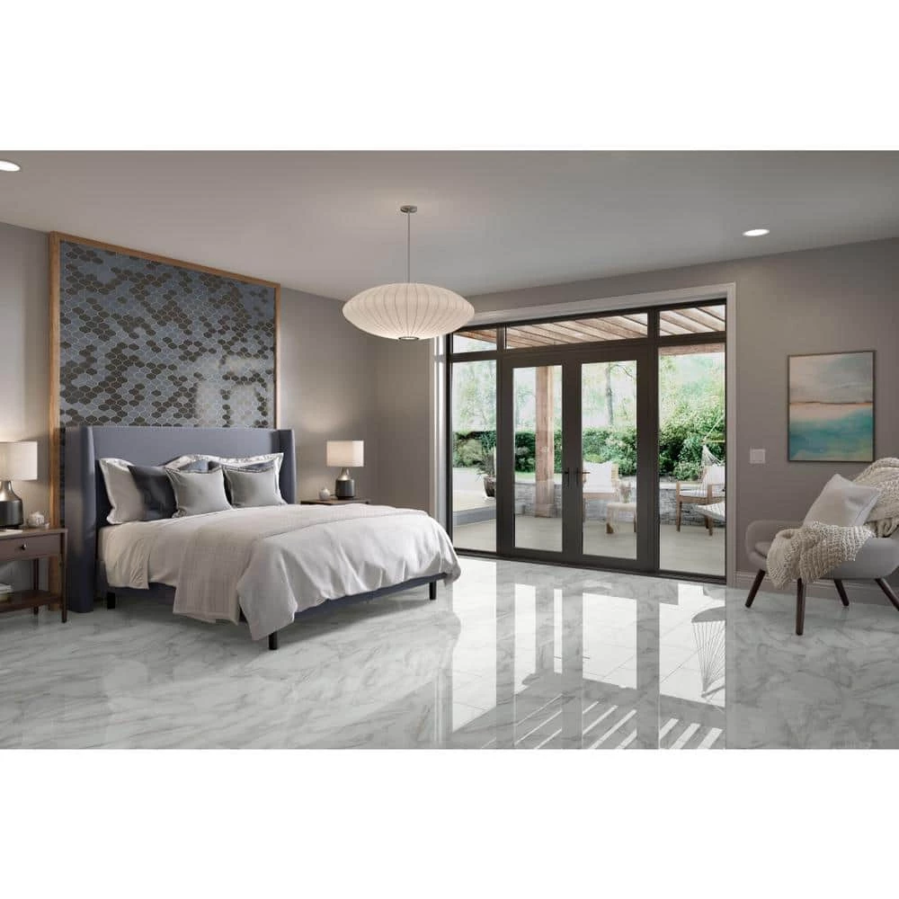 Swiss Ii Rhone 11.22 in. x 23.43 in. Polished Porcelain Stone Look Floor and Wall Tile (11.052 sq. ft./Case) by EMSER TILE 5 Swiss Ii Rhone 11.22 in. x 23.43 in. Polished Porcelain Stone Look Floor and Wall Tile (11.052 sq. ft./Case) by EMSER TILE - Image 3