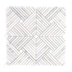 Alluro Silver 12.01 in. x 12.01 in. Basketweave Polished Marble Mosaic Tile (1.001 sq. ft./Each) by EMSER TILE -EMSER TILE store silver emser tile marble tile 1882594 1f 1000