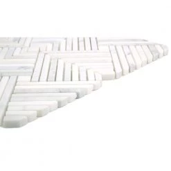 Alluro Silver 12.01 in. x 12.01 in. Basketweave Polished Marble Mosaic Tile (1.001 sq. ft./Each) by EMSER TILE -EMSER TILE store silver emser tile marble tile 1882594 4f 1000