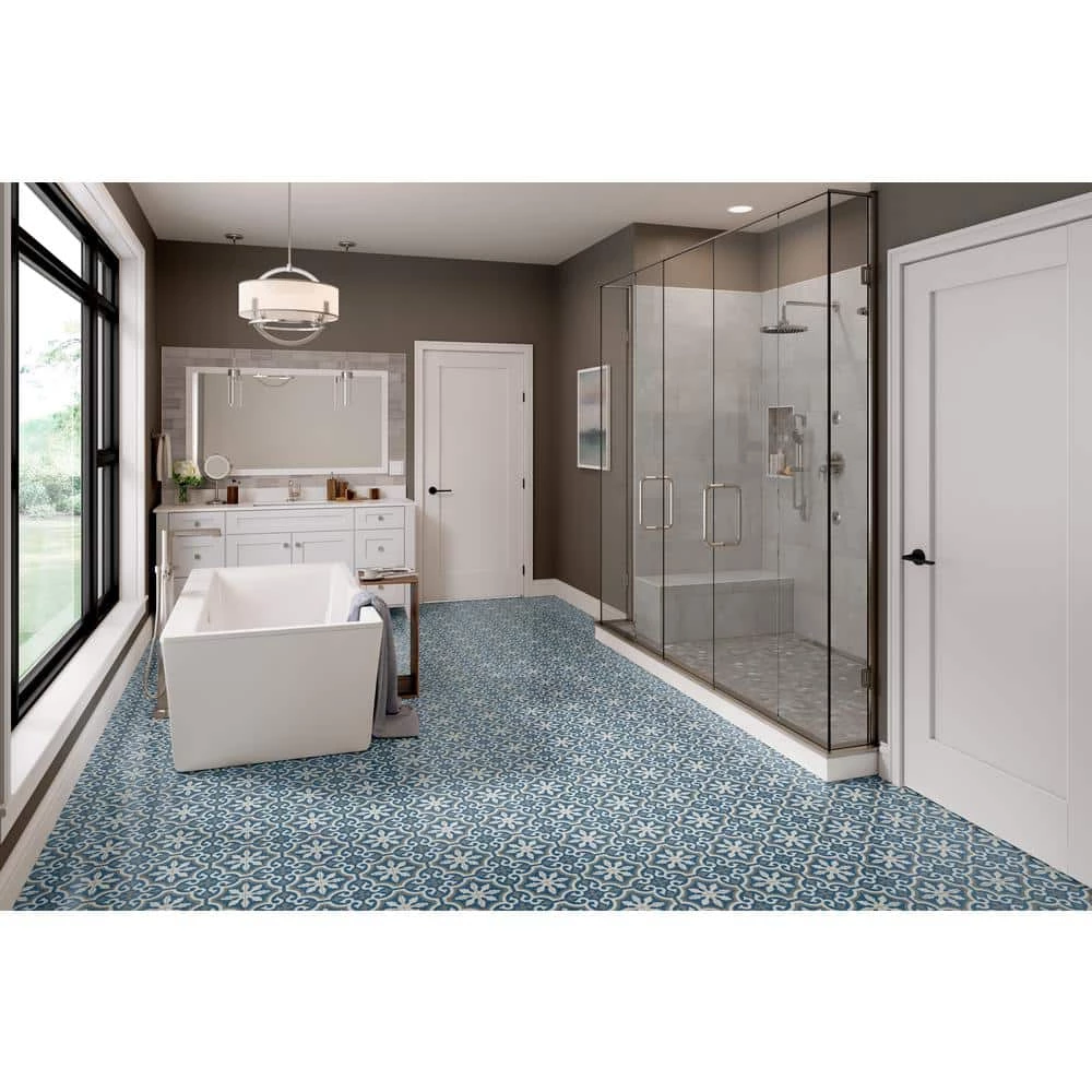 Network Silver 11.69 in. x 23.46 in. Matte Porcelain Concrete Look Floor and Wall Tile (11.43 sq. ft./Case) by EMSER TILE 5 Network Silver 11.69 in. x 23.46 in. Matte Porcelain Concrete Look Floor and Wall Tile (11.43 sq. ft./Case) by EMSER TILE - Image 3