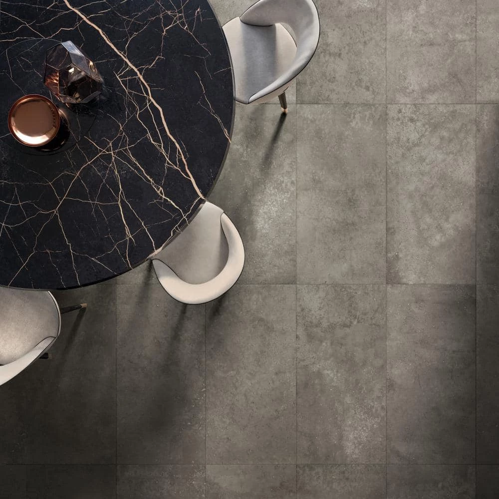 Network Silver 11.69 in. x 23.46 in. Matte Porcelain Concrete Look Floor and Wall Tile (11.43 sq. ft./Case) by EMSER TILE 4 Network Silver 11.69 in. x 23.46 in. Matte Porcelain Concrete Look Floor and Wall Tile (11.43 sq. ft./Case) by EMSER TILE - Image 2