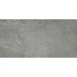 Brava Silver 11.81 in. x 23.62 in. Matte Stone Look Porcelain Floor and Wall Tile (13.566 sq. ft./Case) by EMSER TILE