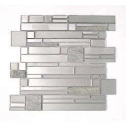 Entity Spirit Glossy 11.81 in. x 11.81 in. x 8mm Glass Mesh-Mounted Mosaic Tile (0.97 sq. ft.) by EMSER TILE -EMSER TILE store spirit emser tile glass tile 1412242 1f 1000