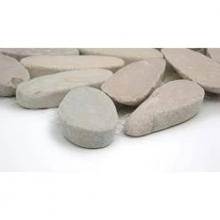 Venetian Pebbles Tan Honed 11.81 in. x 11.81 in. x 11 mm Pebbles Mesh-Mounted Mosaic Tile (0.97 sq. ft.) by EMSER TILE -EMSER TILE store tan emser tile mosaic tile 1496191 c3 1000