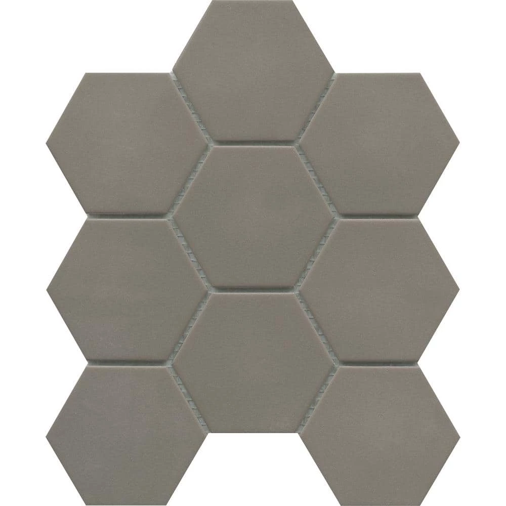 Source Taupe 8.66 in. x 9.88 in. Honeycomb Matte Porcelain Mosaic Tile (0.594 sq. ft./Each) by EMSER TILE 5 Source Taupe 8.66 in. x 9.88 in. Honeycomb Matte Porcelain Mosaic Tile (0.594 sq. ft./Each) by EMSER TILE - Image 3
