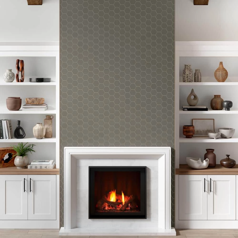 Source Taupe 8.66 in. x 9.88 in. Honeycomb Matte Porcelain Mosaic Tile (0.594 sq. ft./Each) by EMSER TILE 4 Source Taupe 8.66 in. x 9.88 in. Honeycomb Matte Porcelain Mosaic Tile (0.594 sq. ft./Each) by EMSER TILE - Image 2