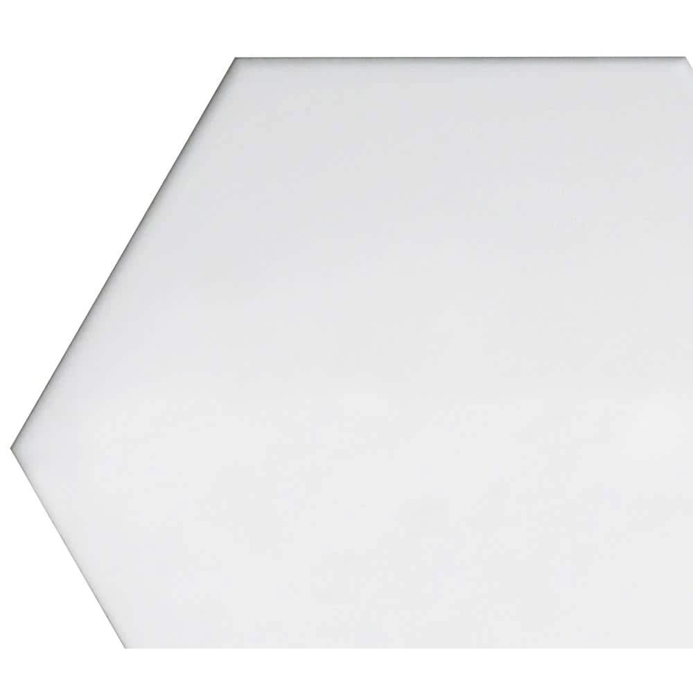 Code White Hexagon Smooth 5.91 in. x 6.90 in. Ceramic Wall Tile (6.24 sq. ft. / case) by EMSER TILE 8 Code White Hexagon Smooth 5.91 in. x 6.90 in. Ceramic Wall Tile (6.24 sq. ft. / case) by EMSER TILE - Image 6