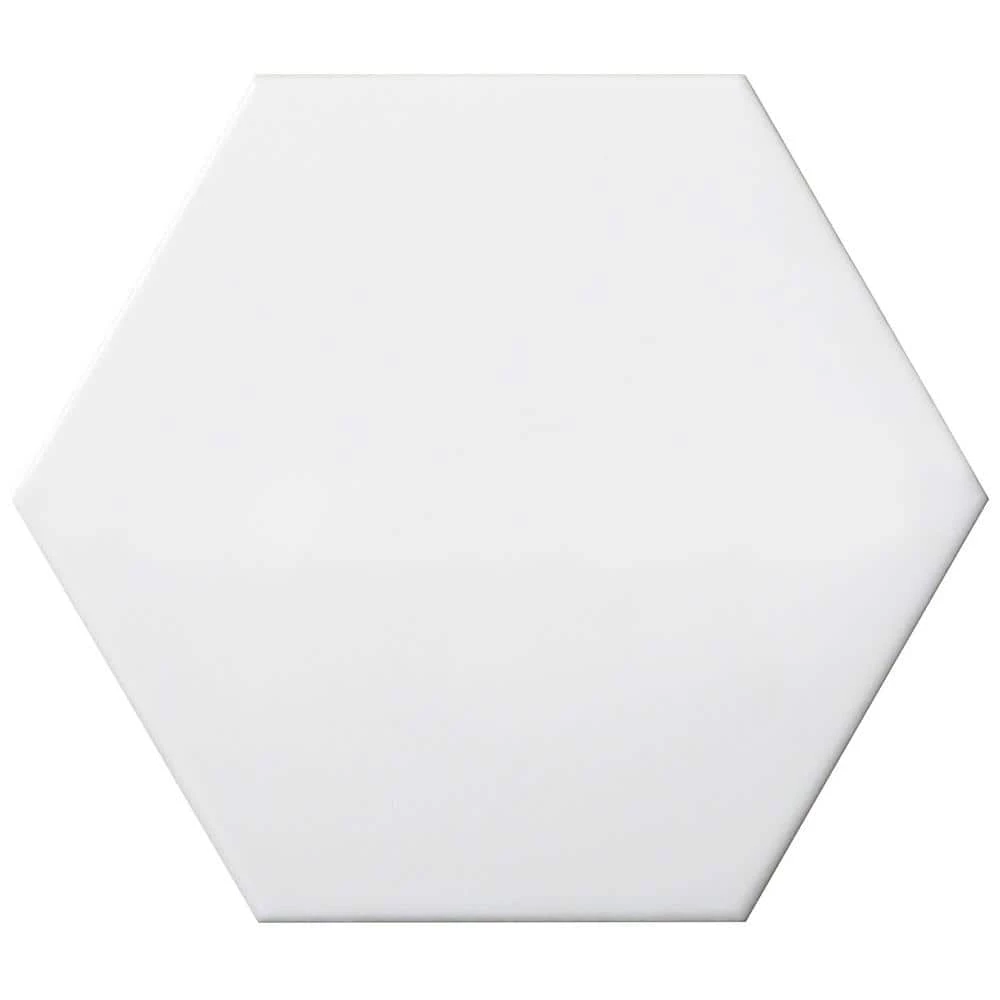 Code White Hexagon Smooth 5.91 in. x 6.90 in. Ceramic Wall Tile (6.24 sq. ft. / case) by EMSER TILE 3 Code White Hexagon Smooth 5.91 in. x 6.90 in. Ceramic Wall Tile (6.24 sq. ft. / case) by EMSER TILE