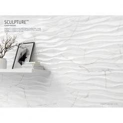 Sculpture White Matte 12.09 in. x 24.21 in. Porcelain Floor and Wall Tile (10.16 sq. ft. / case) by EMSER TILE -EMSER TILE store white emser tile glass tile 1412189 77 1000