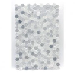Link White 12.01 in. x 17.99 in. Geometric Honed Marble Mosaic Tile (1.51 sq. ft./Each) by EMSER TILE 12 Link White 12.01 in. x 17.99 in. Geometric Honed Marble Mosaic Tile (1.51 sq. ft./Each) by EMSER TILE -EMSER TILE store white emser tile marble tile 1876266 1f 1000